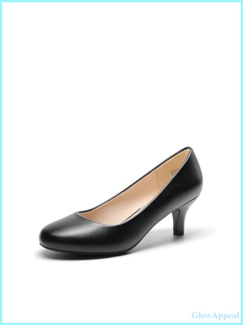 Women's Kitten Heel Pumps Round Toe Slip-On Comfort